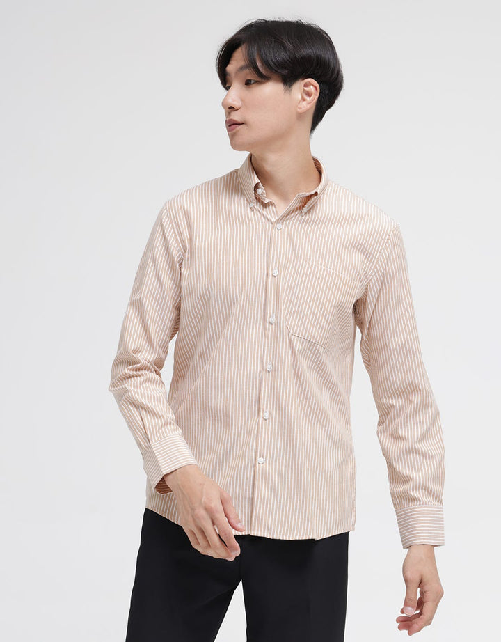 Stanley Adams Long Sleeve Shirt Oxford Stripe
