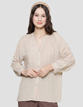 St. Yves Blouse 7/8 Poly Rayon Crinkle Wanita
