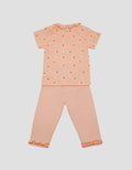 Pipiniko Top-Bottom Set Short Sleeve Ruffle Print Telapak