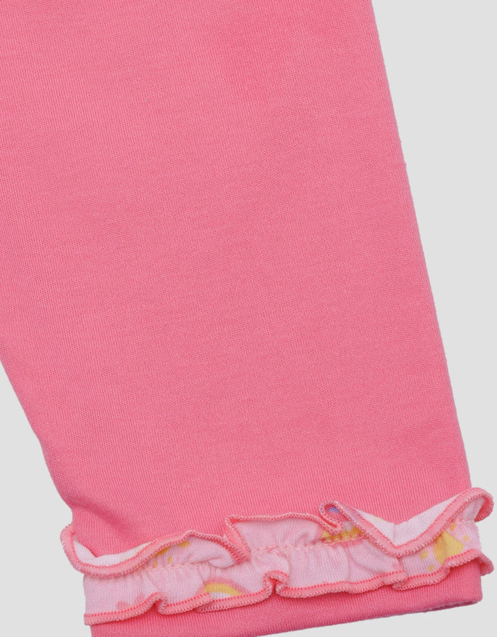 Pipiniko Top-Bottom Set Long Sleeve Ruffle Print Trainbow