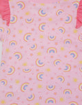 Pipiniko Top-Bottom Set Long Sleeve Ruffle Print Trainbow
