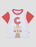 Pipiniko Cat Print Kaos Anak Laki-laki