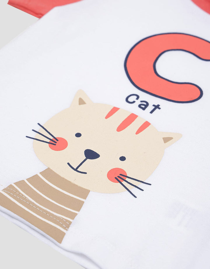 Pipiniko Cat Print Kaos Anak Laki-laki