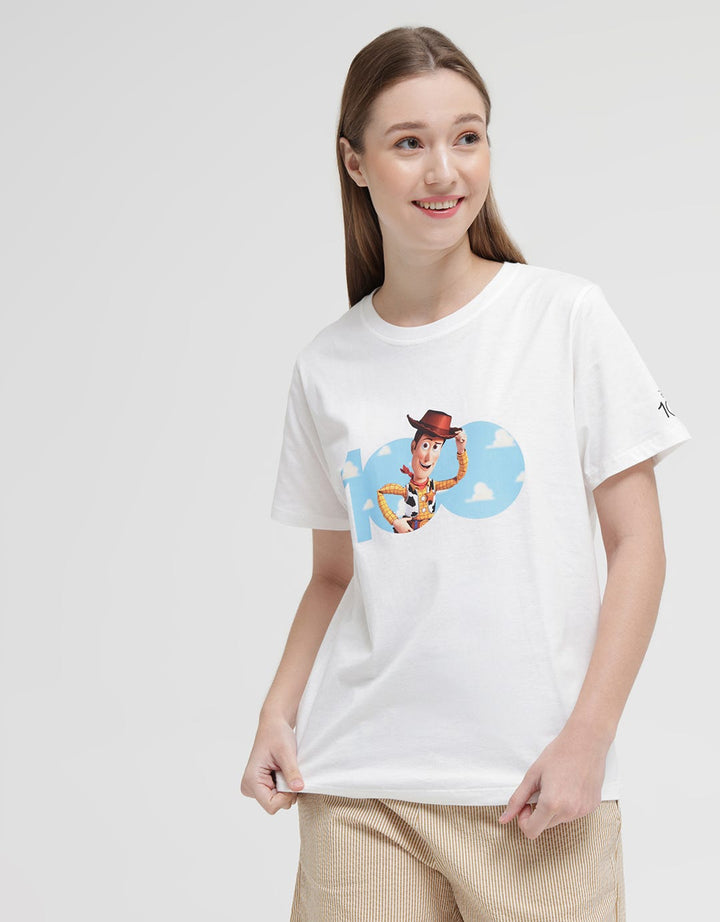 Disney Short Sleeve T-Shirt Disney 100 Print Woody