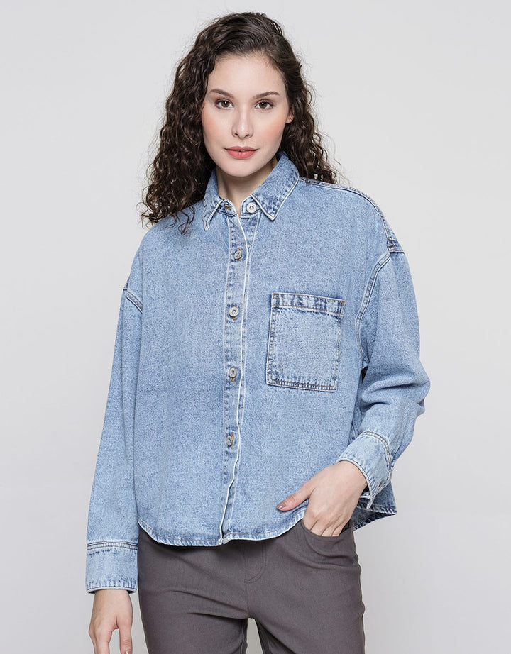Nevada Long Sleeve Shirt Denim