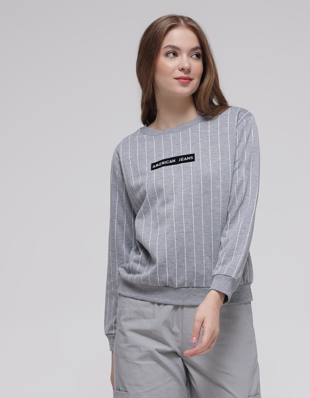 American Jeans Vertical Stripe Sweater for Women