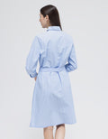 St. Yves Long Sleeve Midi Dress Cotton Yard Dyed