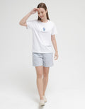 Details Short Sleeve T-Shirt Regular Little Blue Flower