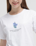 Details Short Sleeve T-Shirt Regular Little Blue Flower