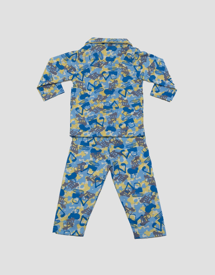 Pipiniko Short Sleeve Pyjama and Pant Boys Tractor