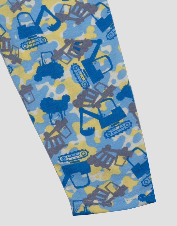 Pipiniko Short Sleeve Pyjama and Pant Boys Tractor