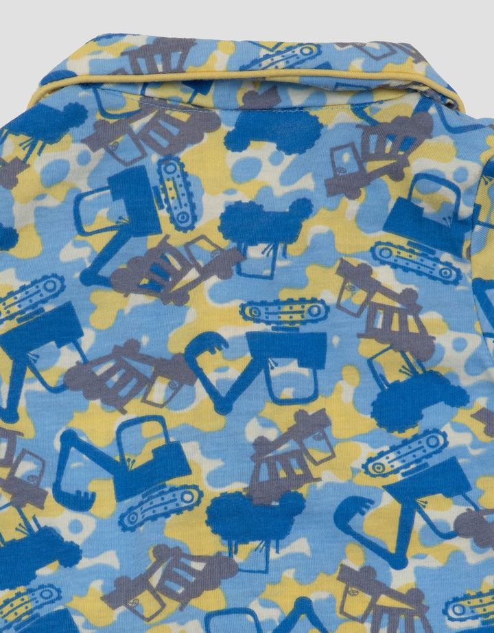 Pipiniko Short Sleeve Pyjama and Pant Boys Tractor