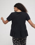 Connexion Slub Tier Drapped Kaos Wanita