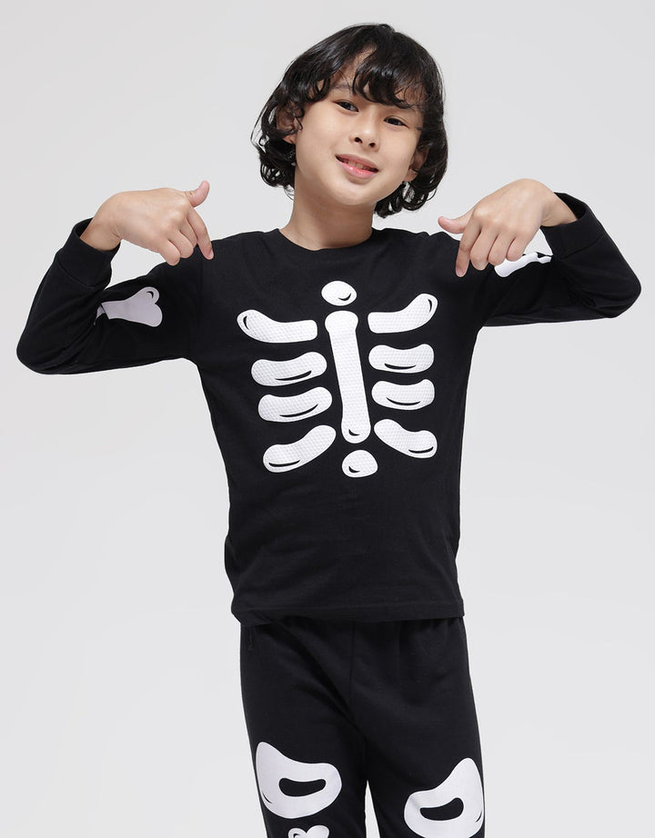 Little M Long Sleeve T-Shirt Halloween Tengkorak