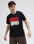T Zone Short Sleeve T-Shirt Photoprint Indonesian Flag