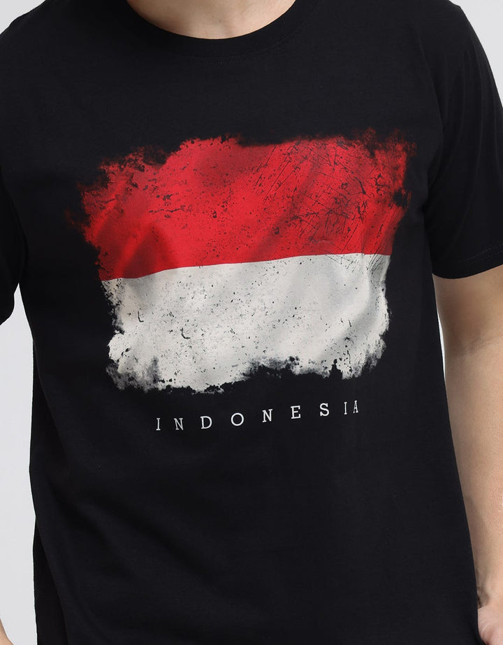 T Zone Short Sleeve T-Shirt Photoprint Indonesian Flag