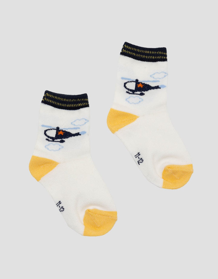 Pipiniko Helicopter Print Baby Socks