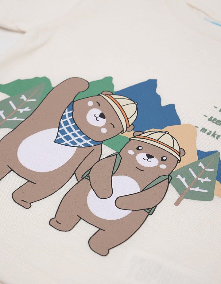 Pipiniko Bear Camp Kaos Anak Laki-laki