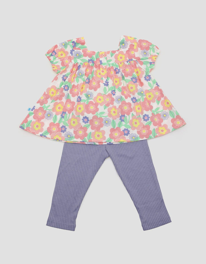 Pipiniko Top-Bottom Set Woven Legging Ribbed
