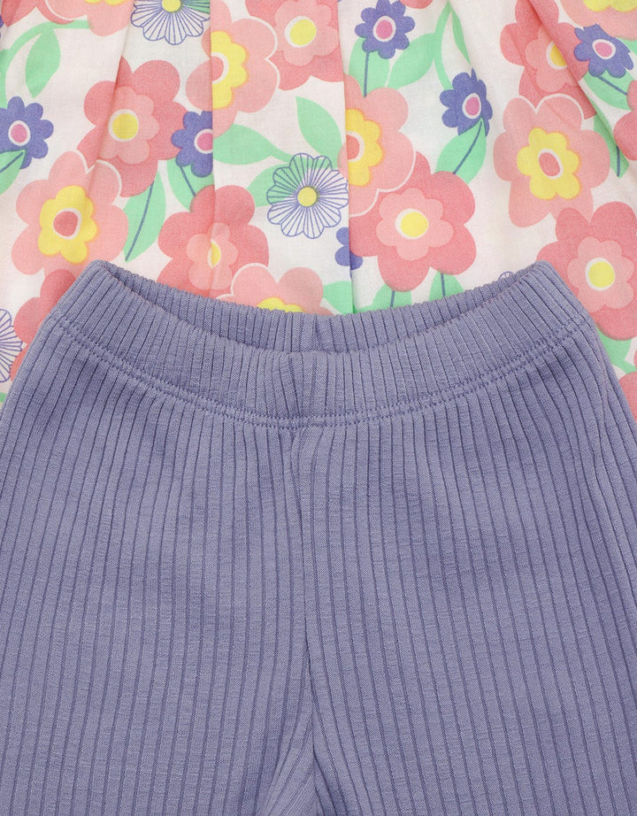 Pipiniko Top-Bottom Set Woven Legging Ribbed
