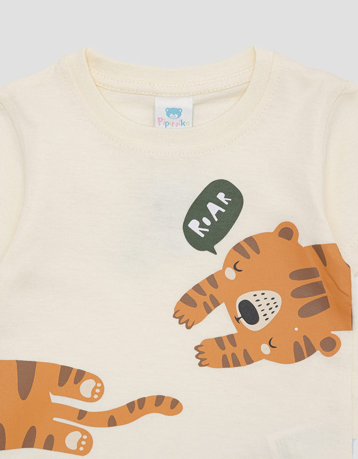 Pipiniko Baju Set Terry Tiger Roar Anak Laki-Laki