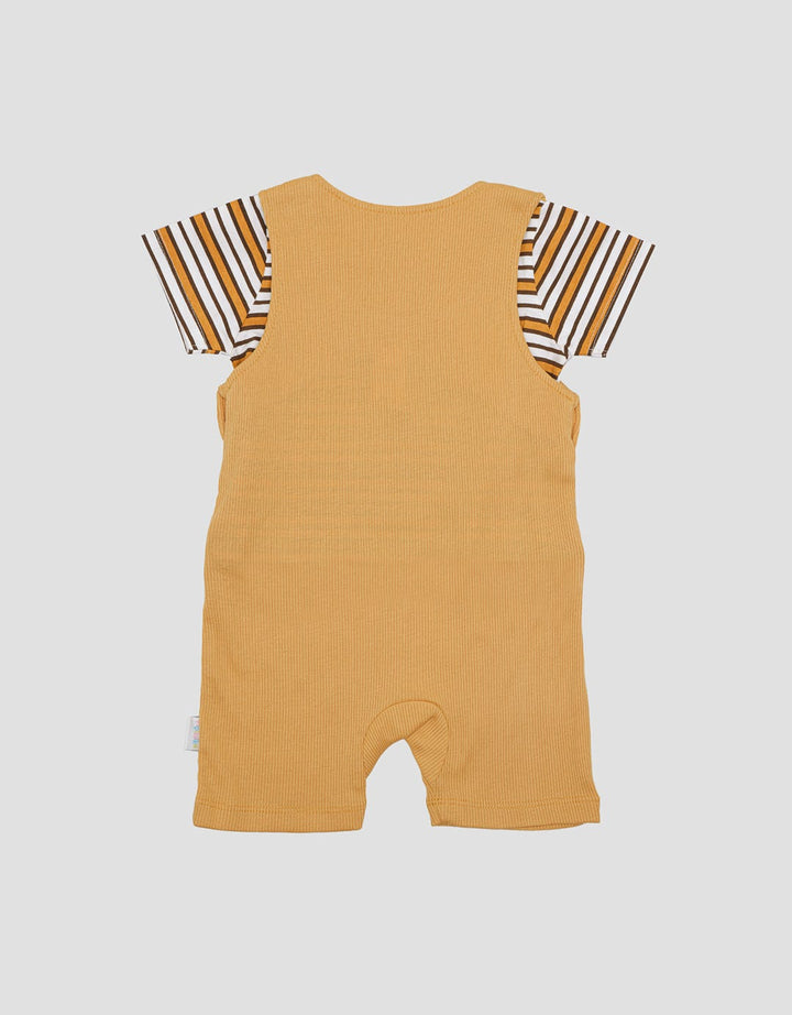 Pipiniko Rib Monkey Banana Set Overall Anak Laki-Laki