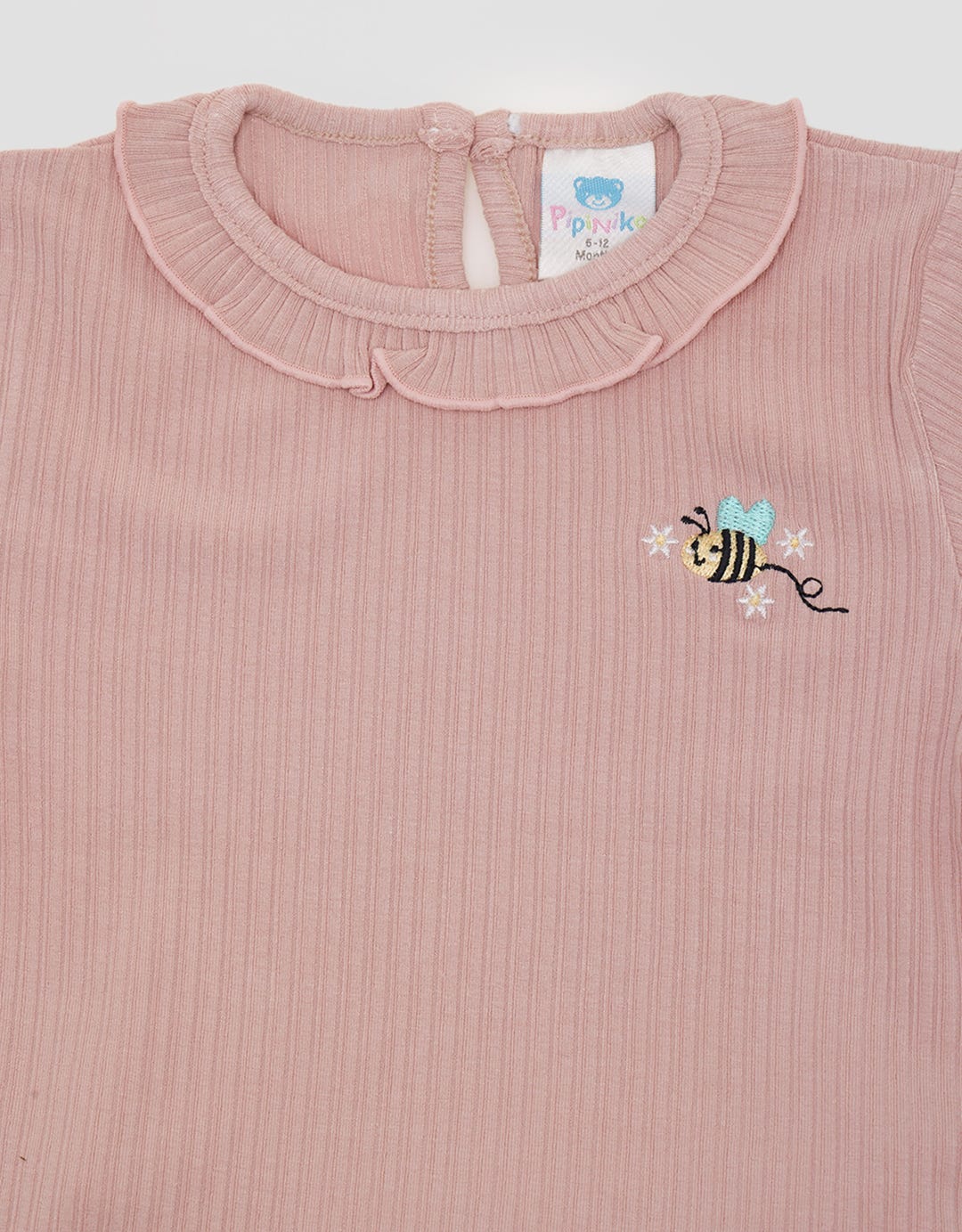 Pipiniko Top-Bottom Set Ribbed Short Bee