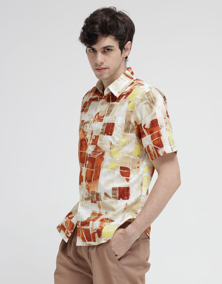 Walrus Abstract Checkered Print Studio Shirt