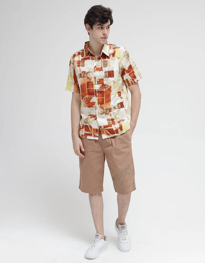 Walrus Abstract Checkered Print Studio Shirt