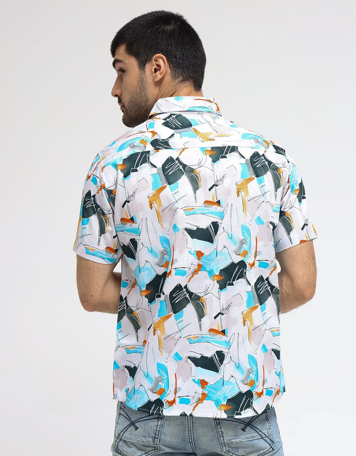 Walrus Abstract Print Men's Shirt