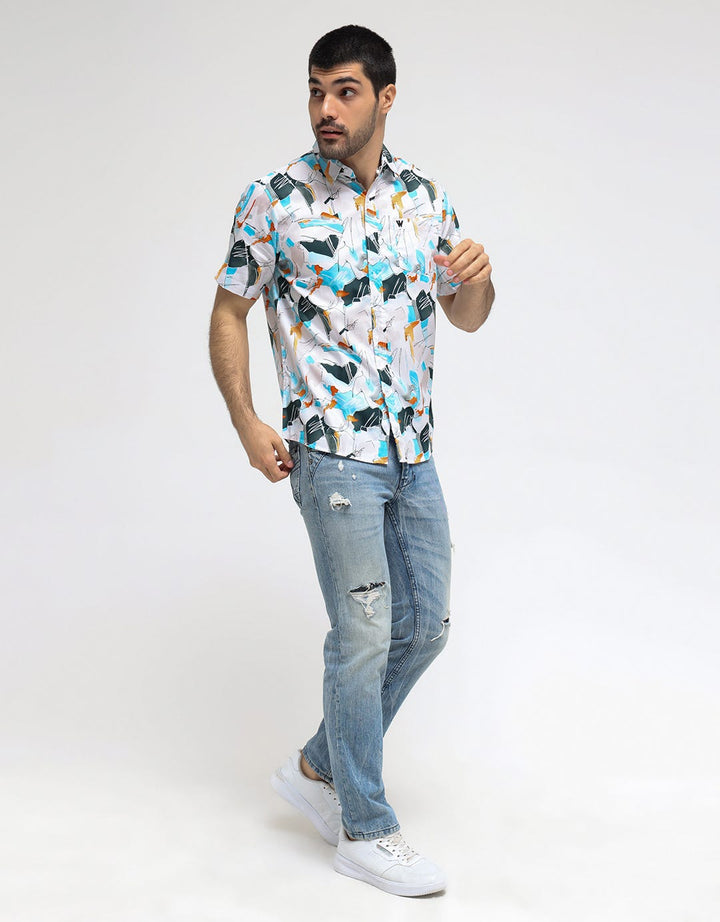 Walrus Abstract Print Men's Shirt