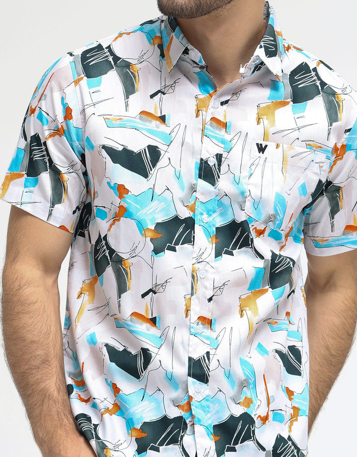 Walrus Abstract Print Men's Shirt