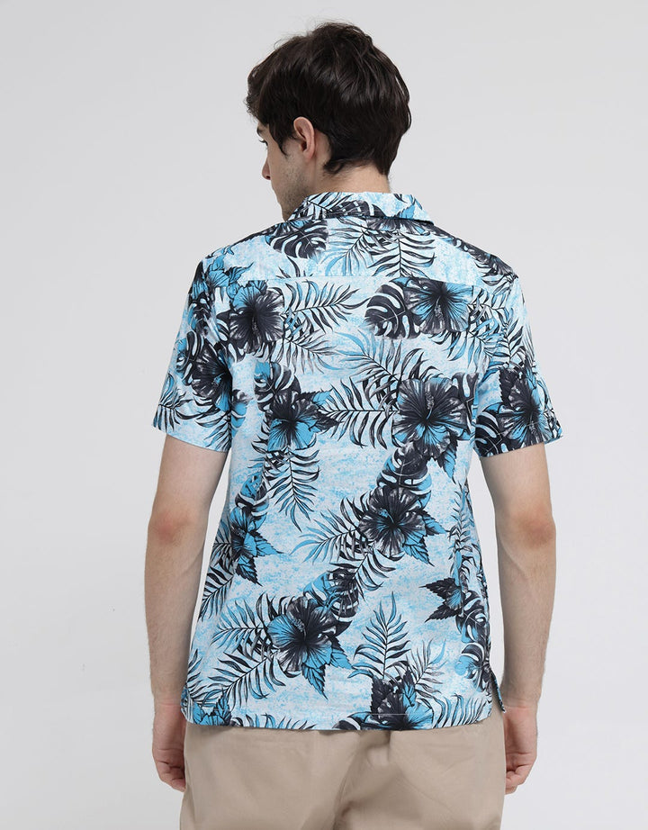 Walrus Kemeja Studio Leaf Flower Print