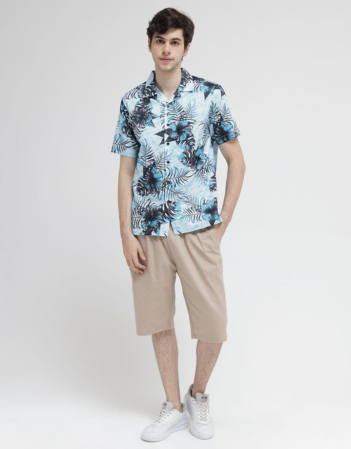 Walrus Kemeja Studio Leaf Flower Print