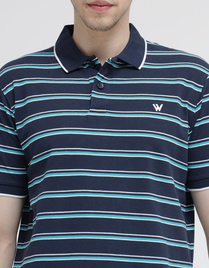 Walrus Small Stripe Two Tone Polo Shirt