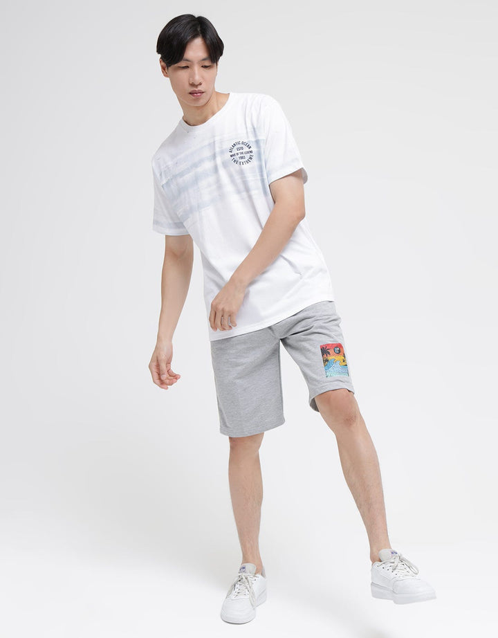 Nevada Short Pants Knit Print Wave