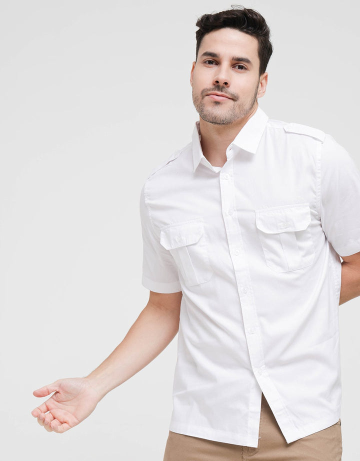 Ricardo Shirt Kemeja Polos Lengan Pendek