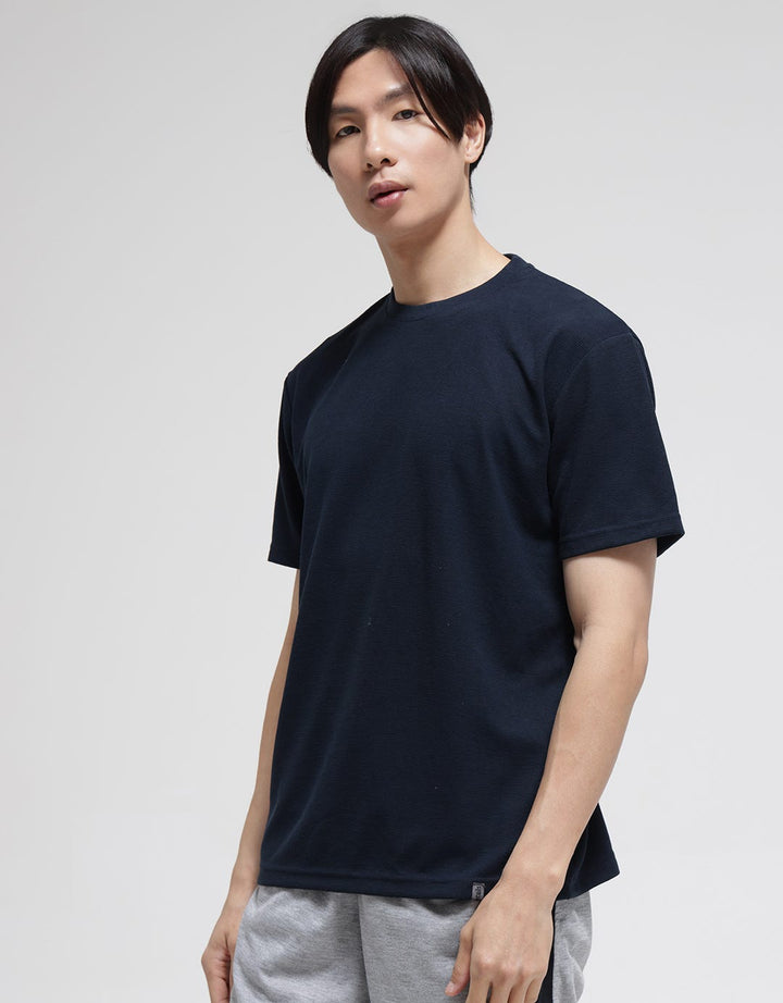 Details Short Sleeve T-Shirt R Neck Solid Ottoman Gramasi