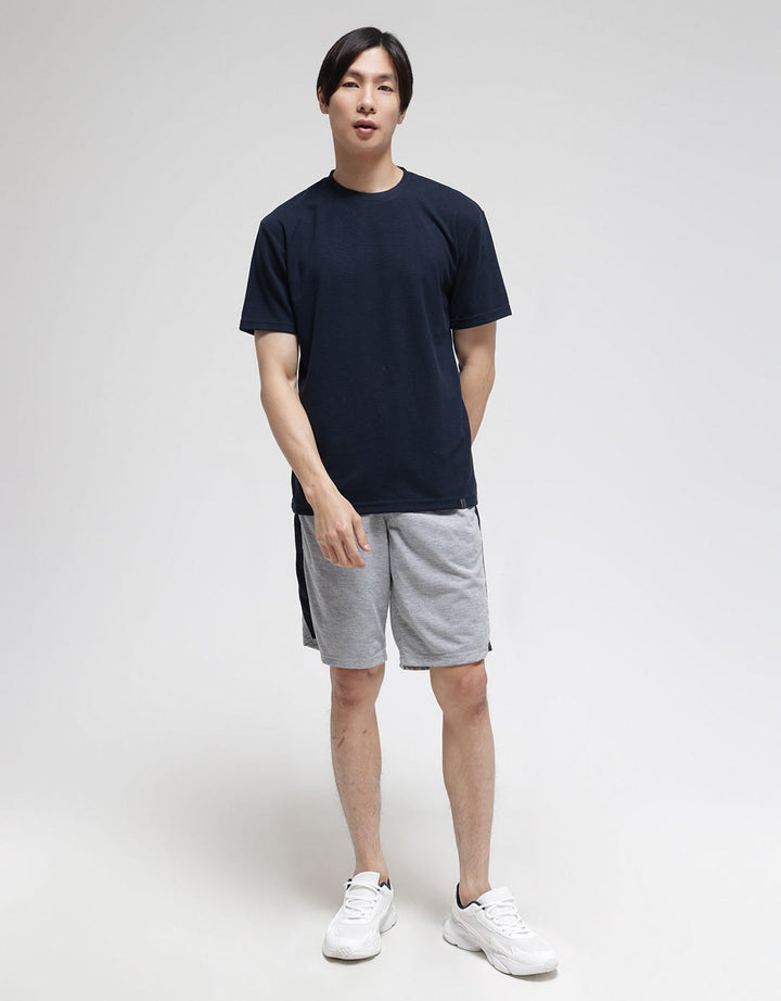 Details Short Sleeve T-Shirt R Neck Solid Ottoman Gramasi