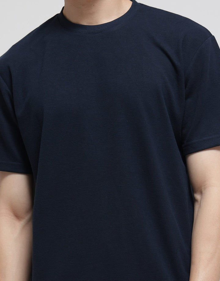 Details Short Sleeve T-Shirt R Neck Solid Ottoman Gramasi