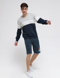 Details Sweatshirt Jumper Cut And Sewn 3 Stripe Center
