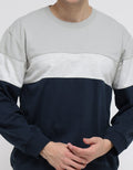 Details Sweatshirt Jumper Cut And Sewn 3 Stripe Center