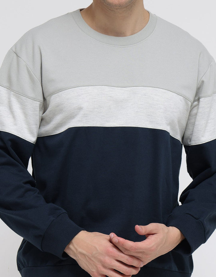 Details Sweatshirt Jumper Cut And Sewn 3 Stripe Center