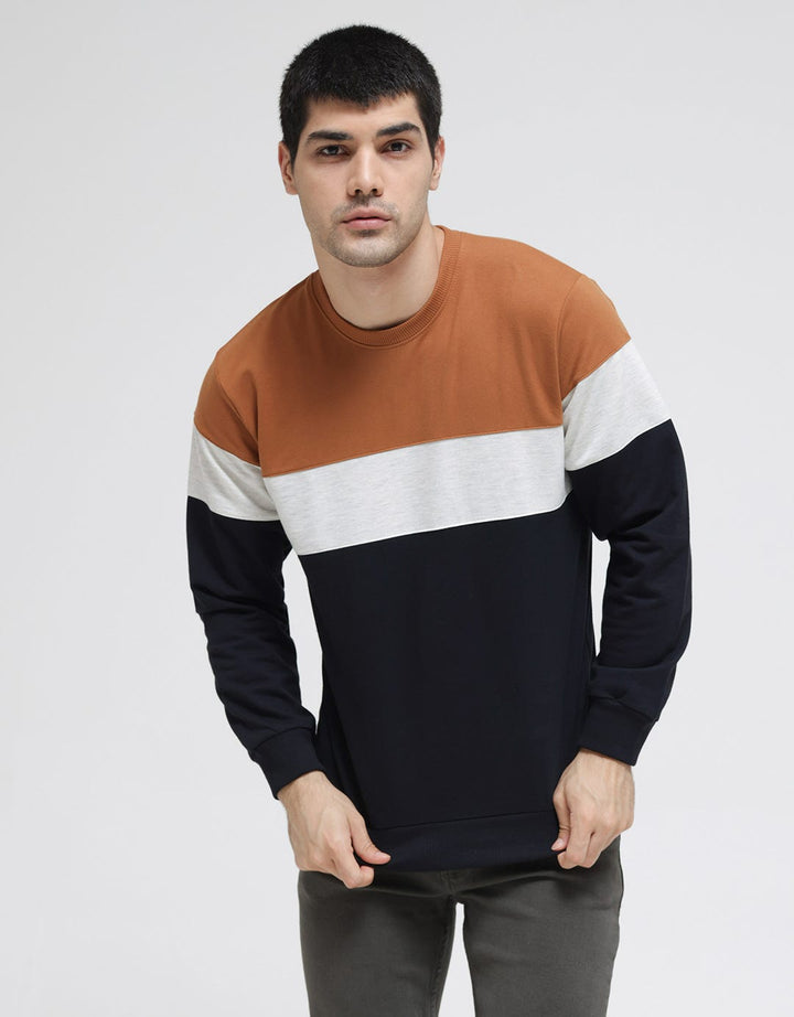 Details Sweatshirt Jumper Cut And Sewn 3 Stripe Center