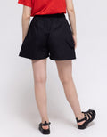 Details Short Pants With Half Elastic Waistband