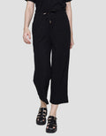 Details Elastic Waist Celana Panjang Wanita