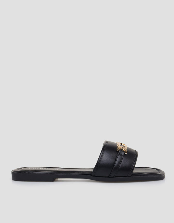 Connexion Gold Buckle Slipper Sandal Wanita
