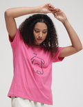 Nevada Rabbit Print Kaos Casual Wanita