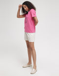 Nevada Rabbit Print Kaos Casual Wanita