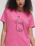Nevada Rabbit Print Kaos Casual Wanita